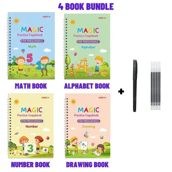 SÚPER PACK DE LIBROS MÁGICOS DE CALIGRAFÍA PARA NIÑOS